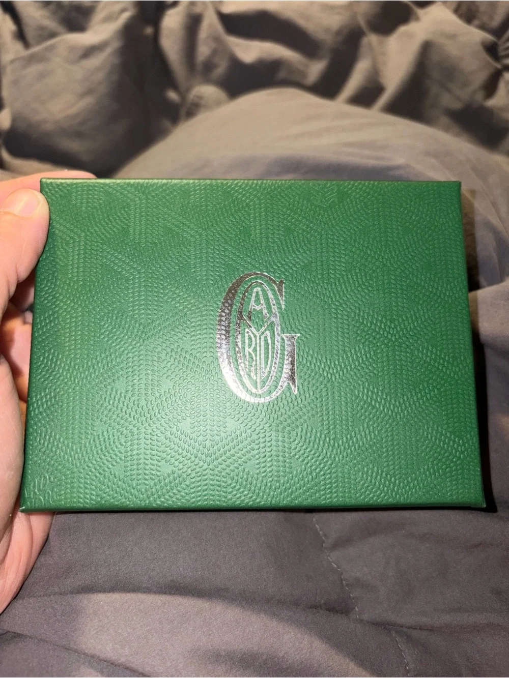 Goyard Black and Gray Goyardine Card Holder